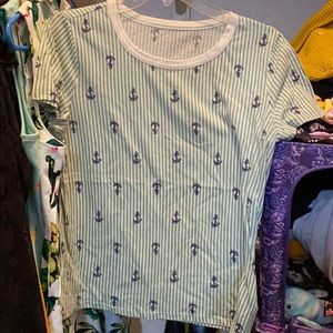 Striped anchor tee